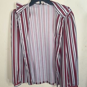 Striped button down shirt